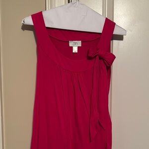 LOFT Pink Sleeveless Top with Bow